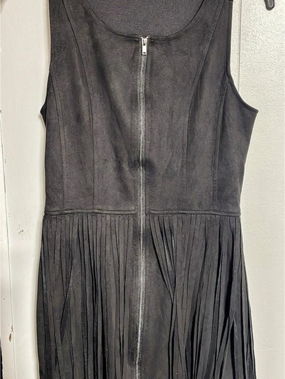 NINJOS Black Fringe Mini Dress Size Small Like New